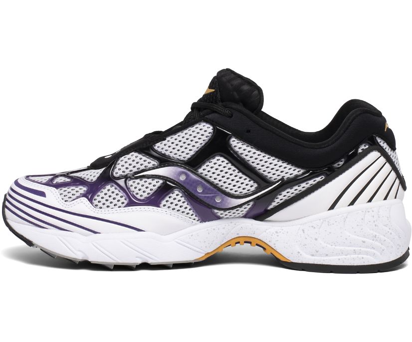 Women's Saucony Grid Web Originals White / Purple / Yellow | Singapore 010PJJQ